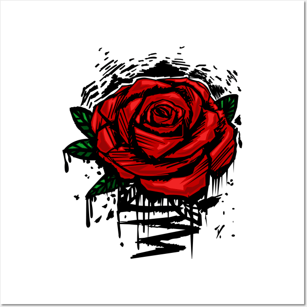 Rugged Rose Wall Art by adamzworld